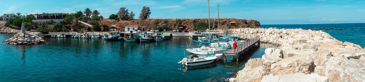 Fishing harbour with boats in Cyprus: EU-Startups 2025 Cyprus list with Soula