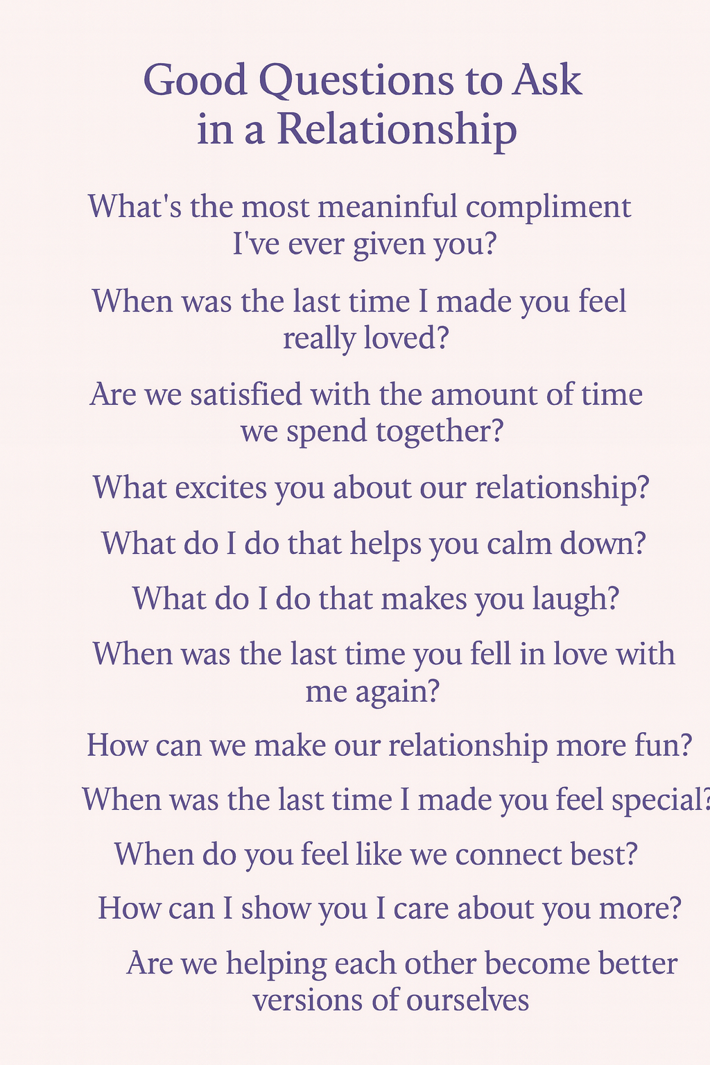 Good Questions to Ask in a Relationship