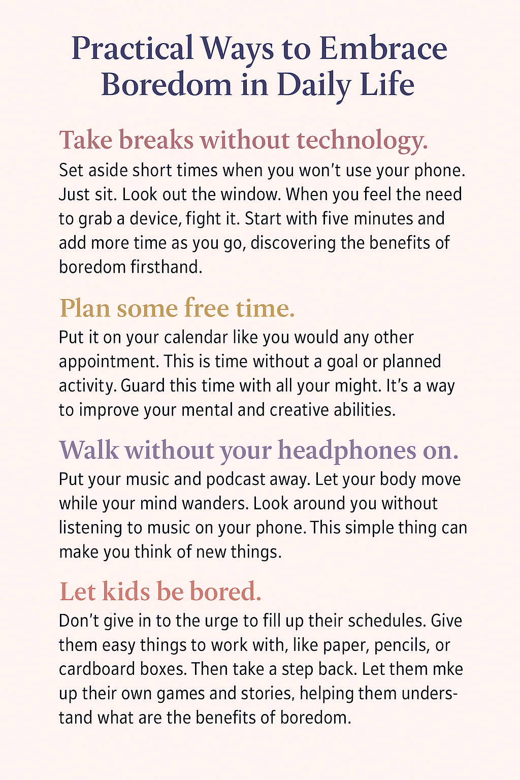 The Benefits of Boredom