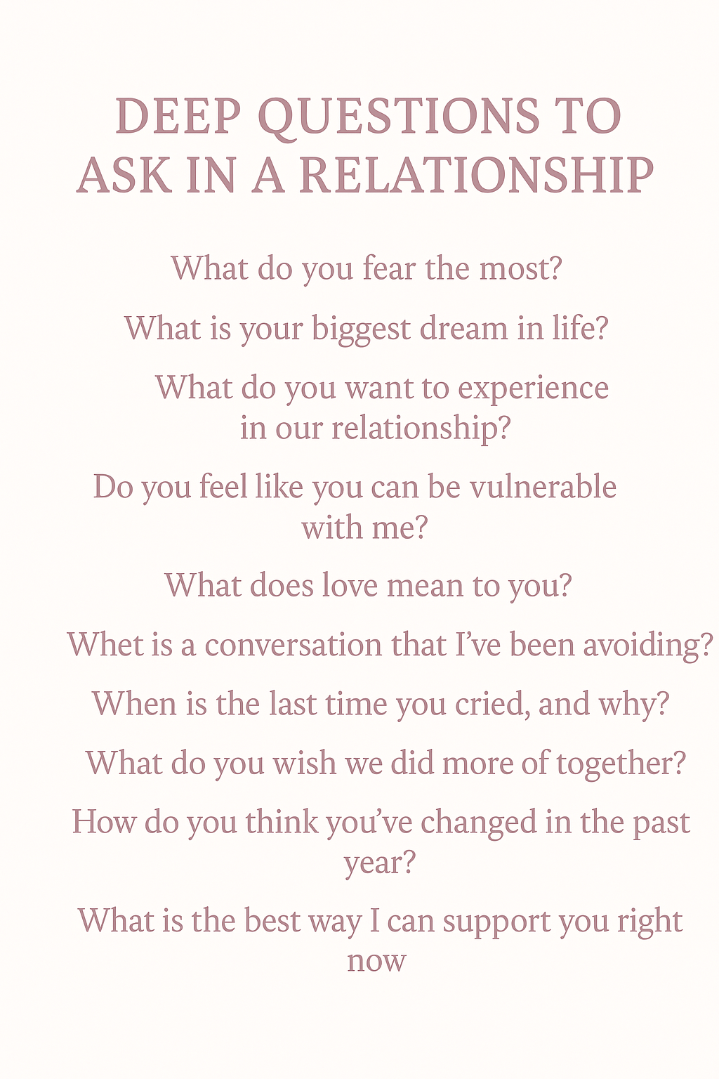 Deep Questions to Ask in a Relationship